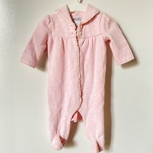 Ralph Lauren Girls cotton footed coverall